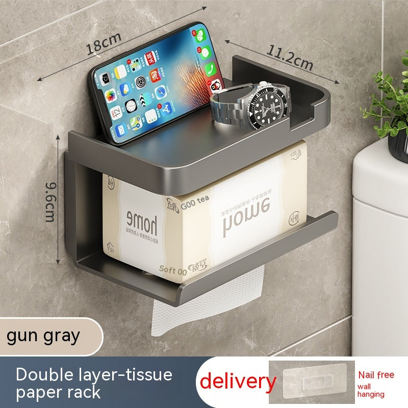 Wall-Mounted Toilet Tissue Box Shelves