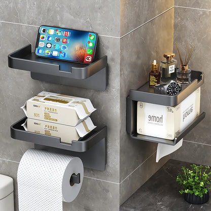 Wall-Mounted Toilet Tissue Box Shelves