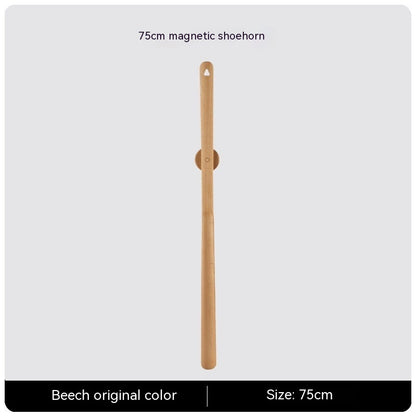 Household Lengthened Beech Magnetic Shoehorn