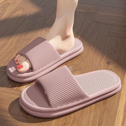 Soft Anti-slip Striped Design Home Slippers