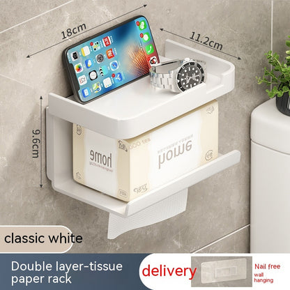 Wall-Mounted Toilet Tissue Box Shelves